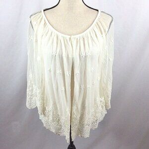 Carla Giannini Lace Cardigan Sweater Womens Small Floral Boho Romantic